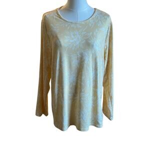 Hang 10 yellow floral rash guard sun protection XXL Beachy fishing hiking